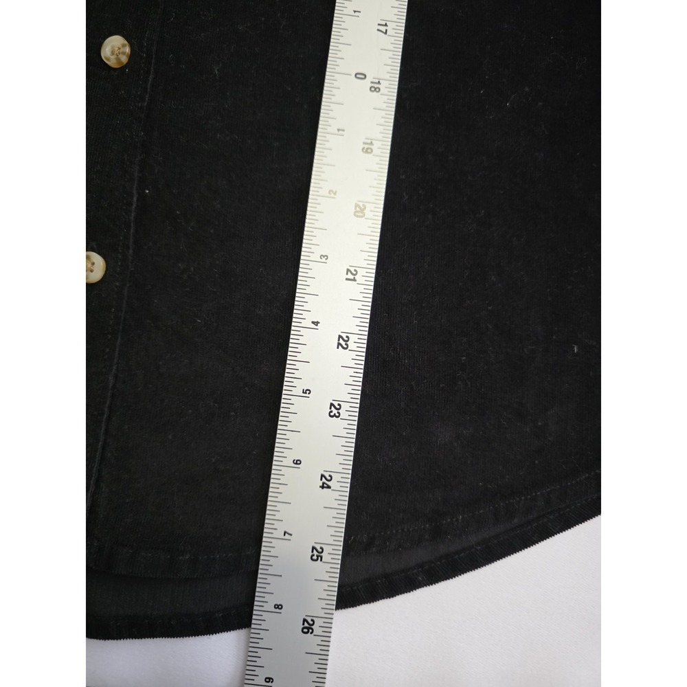 Jachs Girlfriend Black Corduroy Button Up Shirt Women's Small NWT Collared - Picture 9 of 10